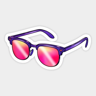 Sunglasses with red lenses Sticker